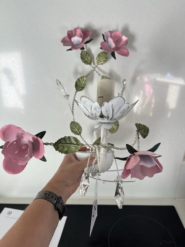 Floral sconce hard wired - hard,