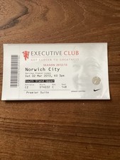 2/3/2013 Manchester United v Norwich City Executive Club Ticket - Kagawa 3 Goals