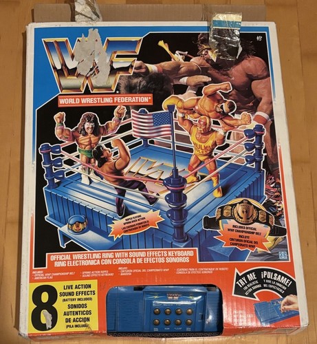 Hasbro wwf ring with working - with,