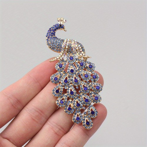 Elegant peacock feather - elegant, brooch