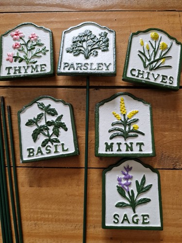 Set cast iron metal herb - set,