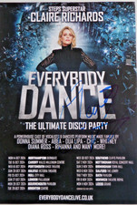 CLAIRE RICHARDS STEPS, AUTOGRAPHED 8 X 6 TOUR FLYER.