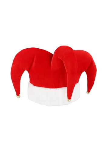 Red christmas jester hat - red,