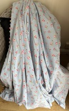 STUNNING BESPOKE COUNTRY COTTAGE ROSEBUD POWDER BLUE CURTAINS BY CLARKE & CLARKE