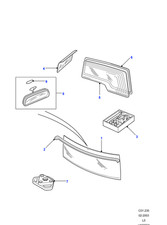Land rover mirror assembly - land,