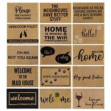 Doormat Non Slip Coir, Funny Indoor Outdoor Front Door Mat Hall Rug, Rubber Matt