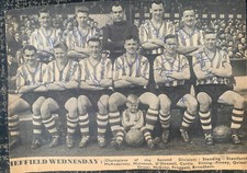 Fully Signed X11 1950s Sheffield Wednesday FC Football Team Group Autograph 50s
