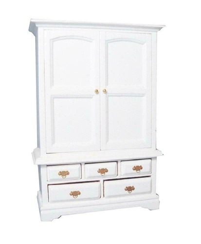 Dolls house white - white, linen