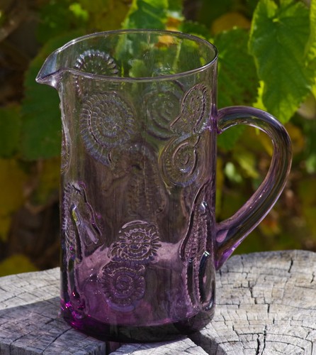 Vintage amethyst glass pitcher - vintage,