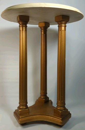 Hollywood regency marble side - hollywood,