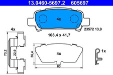 REAR BRAKE PAD SET DISC BRAKE