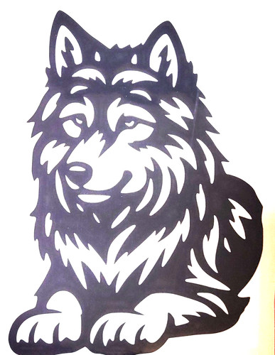 Wolf husky dog decal - wolf,
