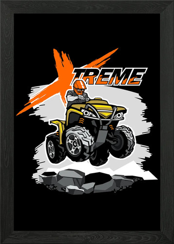 Quad bike atv rider framed - quad,