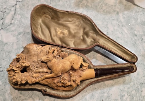 Antique meerschaum pipe real - meerschaum,