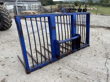 PHILIP WATKINS 7FT 6 INCH WIDE MUCK / MANURE FORK ON MANITOU BRACKETS TRACTOR LO