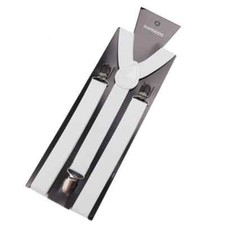 NEW ADJUSTABLE BRACES MENS UNISEX TROUSER ELASTIC Y-BACK SUSPENDERS METAL CLIPON