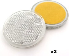 White Stick-on 50mm Round