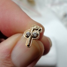 Small Pre-Owned Freemason Tubal Cain lapel pin badge with Crystals VGC Mason