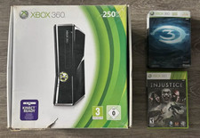 Xbox 360 Slim Console 250GB Boxed, 2 Controllers, Leads, Chipped? - Read Descrip