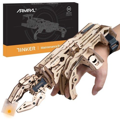 Wooden clawbot puzzle for - 3d,