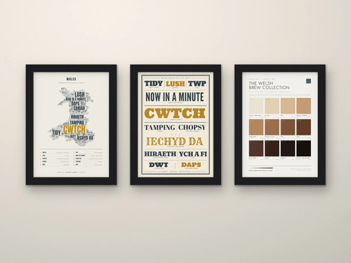 Welsh sayings set prints - sayings,