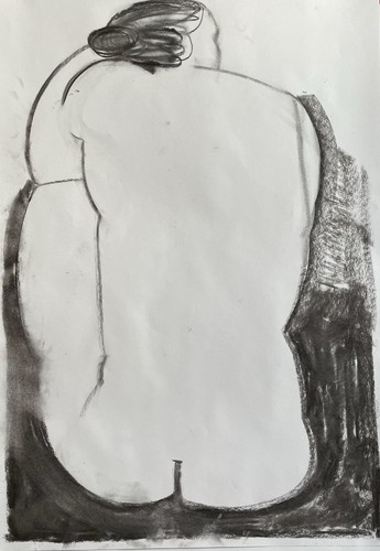 Charcoal life drawing - life,