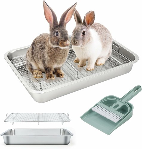 Stainless steel rabbit - steel, litter