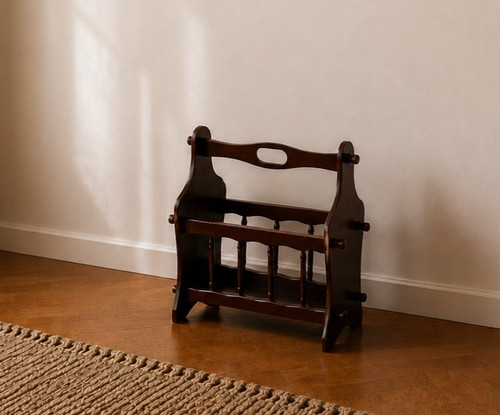 Vintage wooden magazine rack - wooden,