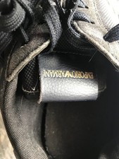 armani trainers in black size 8