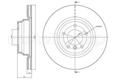 2x Brake disc Vented 23-0872C METELLI for BMW AC LEXUS