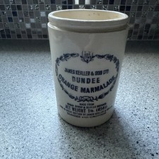 Old 1LB Stoneware James Keiller Dundee Marmalade Pot