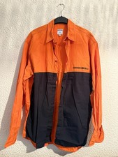 Moschino Jeans Vintage Colour Block Shirt Orange Black Medium Men’s Designer New