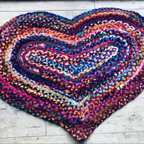 Heart chindi rag - heart,