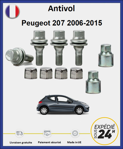 Peugeot 207 wheel - lock, nuts