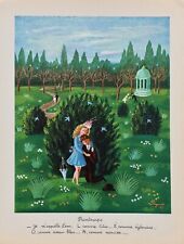 Raymond PEYNET: The Spring, Humorous Color Engraving Signed, 1943
