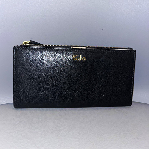 Tula black leather zip press - leather, zip+press