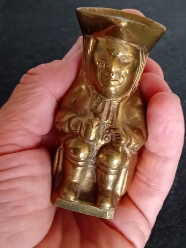 Vintage brass toby jug - toby,