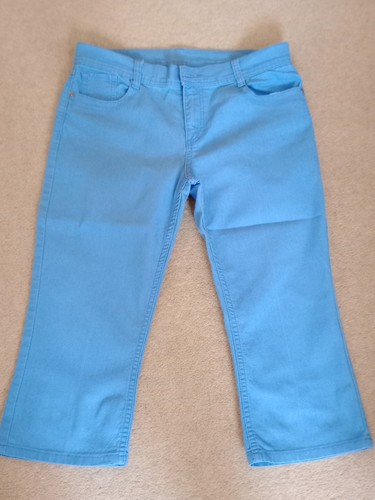 Ladies blue cropped - blue,