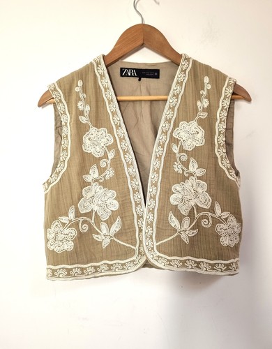 Zara embroidered waistcoat - zara,