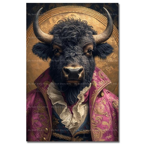Highland bull art print - bull, print,