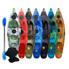 Kayak Sit On Top One Person - 9.4ft - FREE Paddle & Backrest - Deluxe - Riber