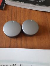 LAMONA OVEN KNOBS PVC METALIC GREY  /BLACK  X2   (USED)