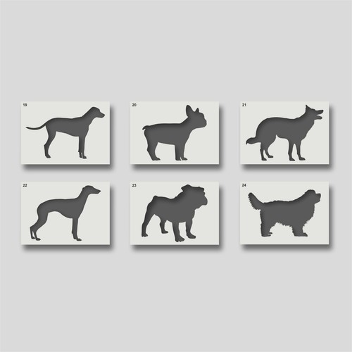 Dog breed stencils - dog, diy