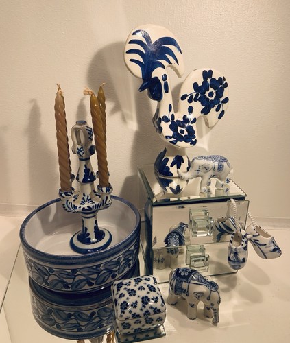 Folksy bluewhite japan - folksy,