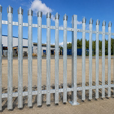 Galvanised palisade fencing - galvanised,