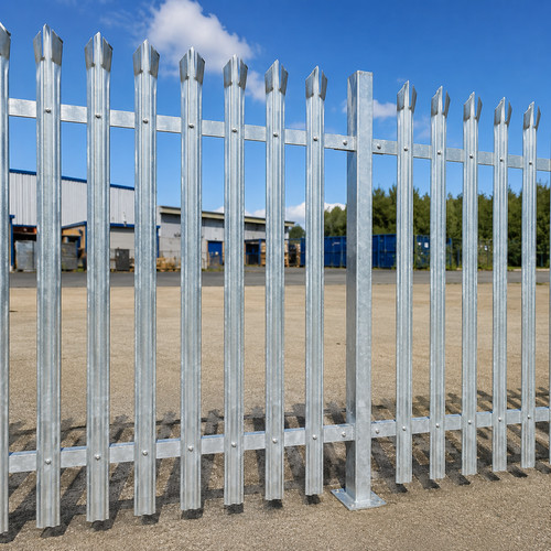 Galvanised palisade fencing - palisade,