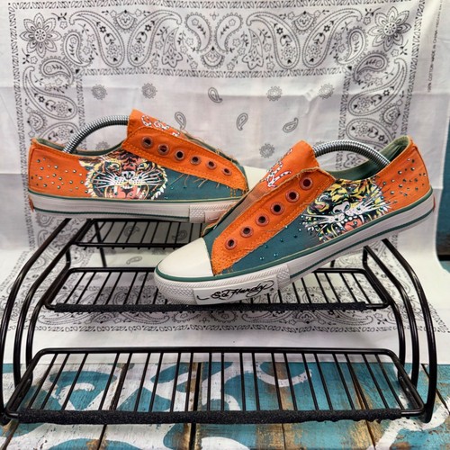 Vtg hardy y2k orange tiger - ed,