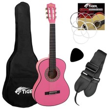 Tiger Childrens 1/2 Size Classical Guitar Package – Pink