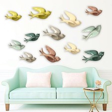 Flying Wall Birds Hanging Ornament Swallow Ceramic Sculpture Decor