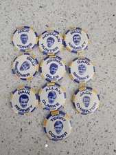 VINTAGE 1970s EVENING POST 10 x  ORIGINAL FOOTBALL BADGE LEEDS UNITED UTD